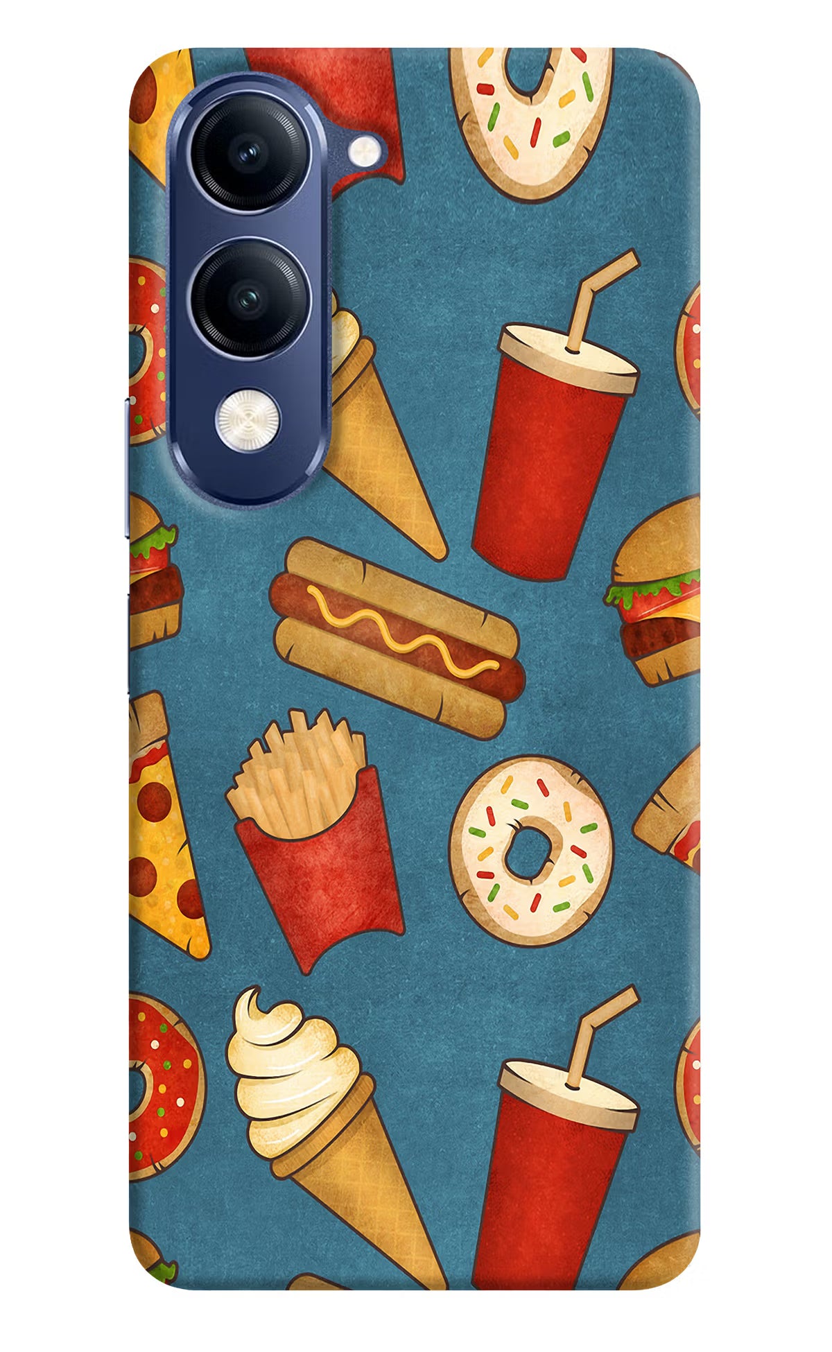 Foodie Vivo V40 Lite Hard Case Back Cover by Casekaro
