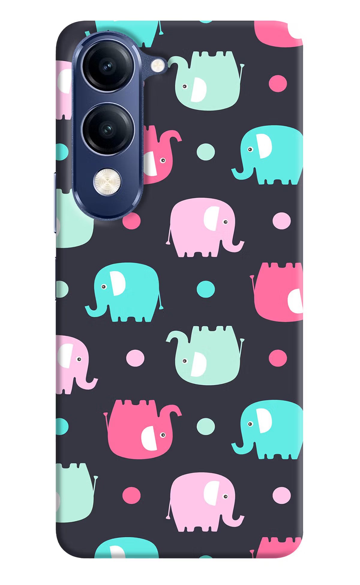 Elephants Vivo V40 Lite Hard Case Back Cover by Casekaro