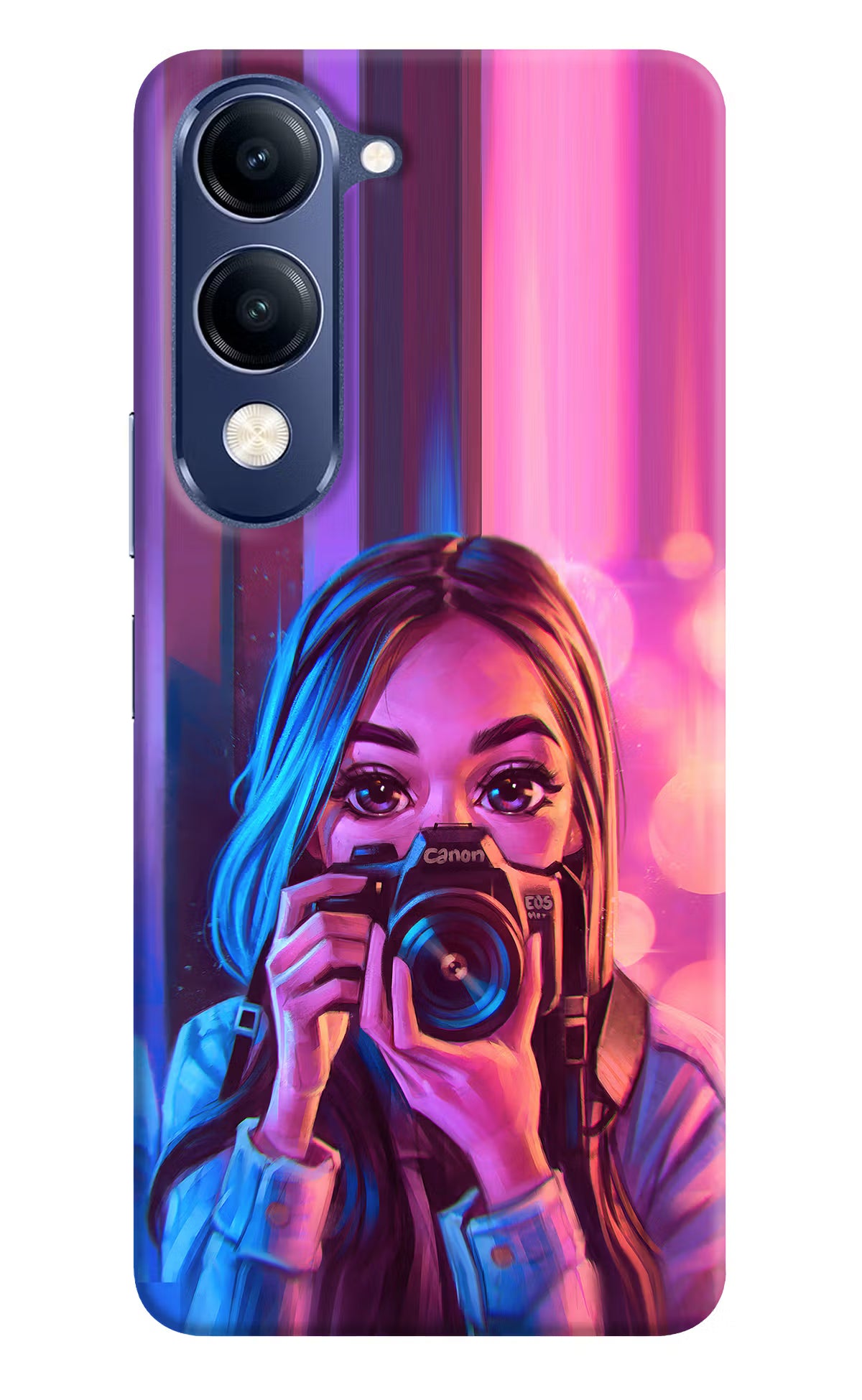 Girl Photographer Vivo V40 Lite Hard Case Back Cover by Casekaro