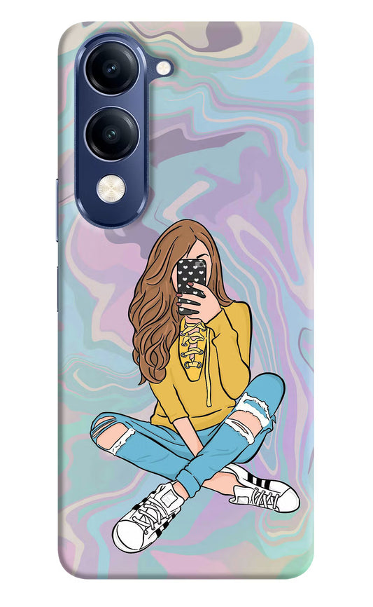 Selfie Girl Vivo V40 Lite Hard Case Back Cover by Casekaro