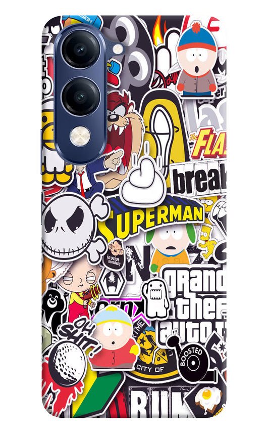 Sticker Bomb Vivo V40 Lite Hard Case Back Cover by Casekaro