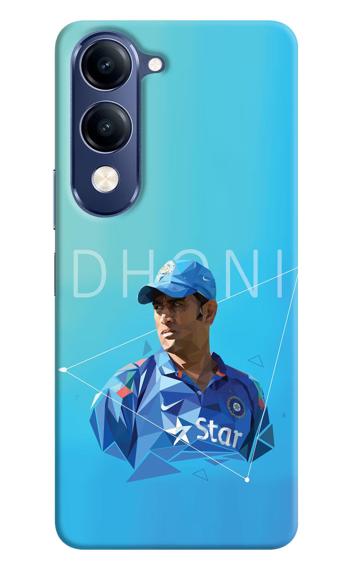 Dhoni Artwork Vivo V40 Lite Hard Case Back Cover by Casekaro