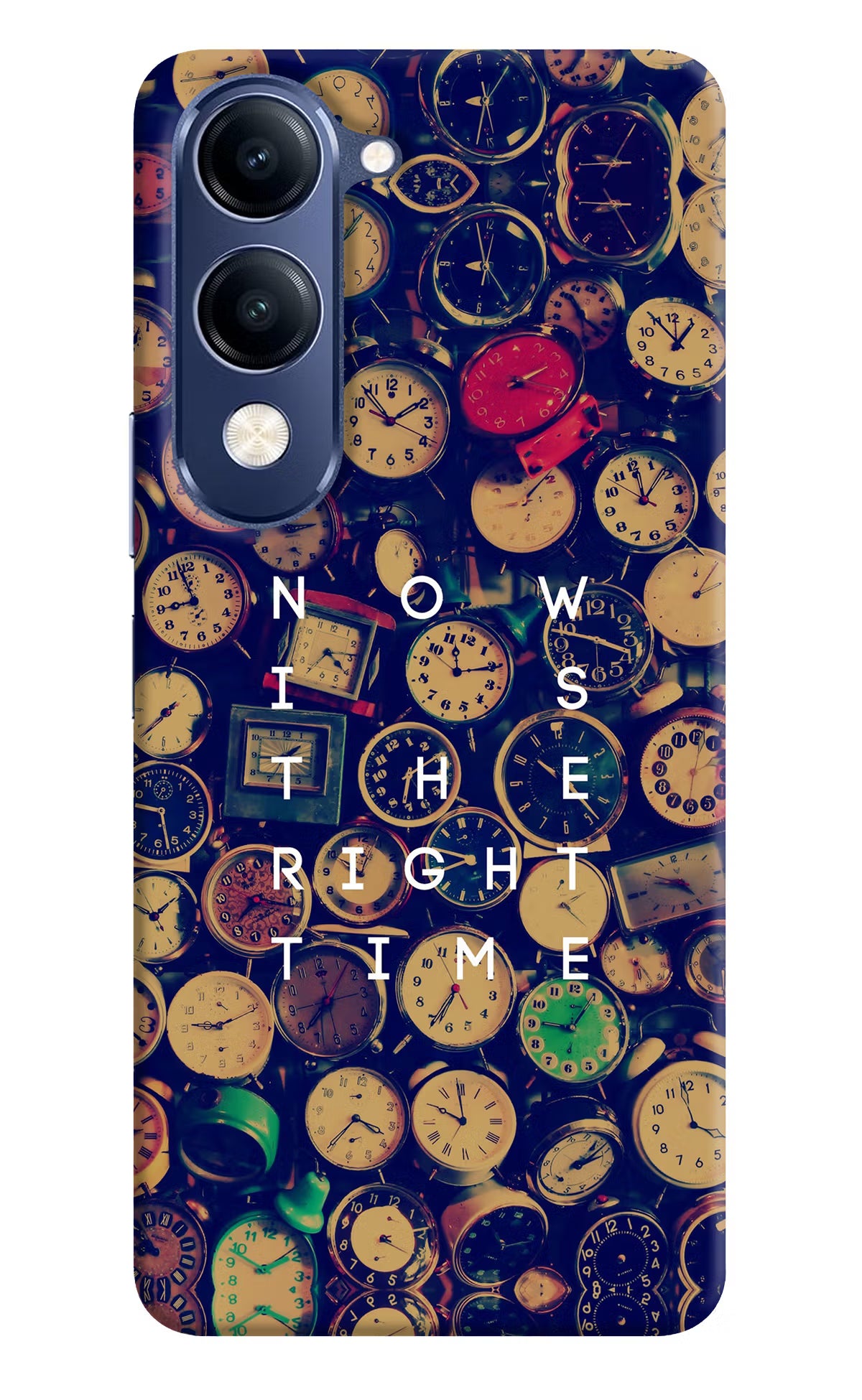 Now is the Right Time Quote Vivo V40 Lite Hard Case Back Cover by Casekaro