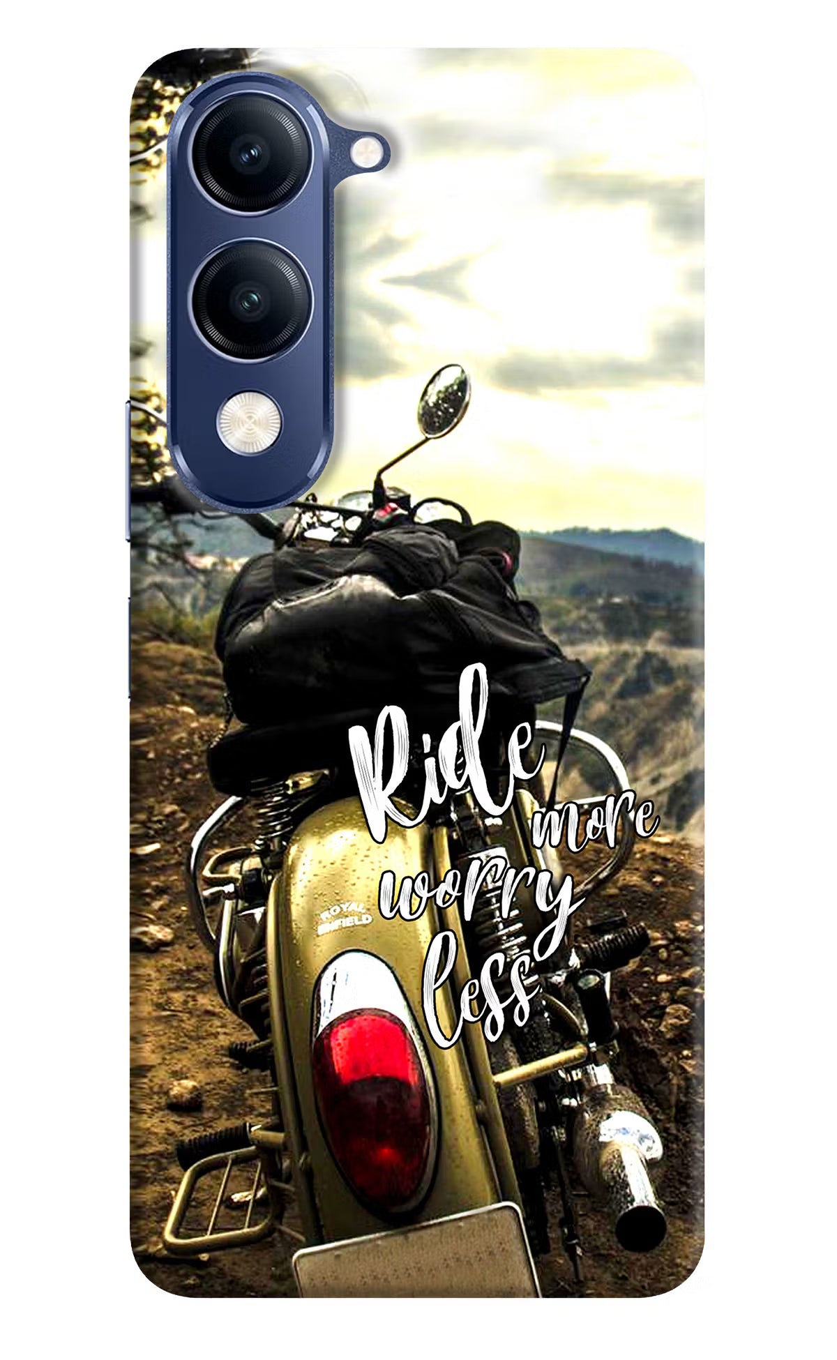 Ride More Worry Less Vivo V40 Lite Hard Case Back Cover by Casekaro