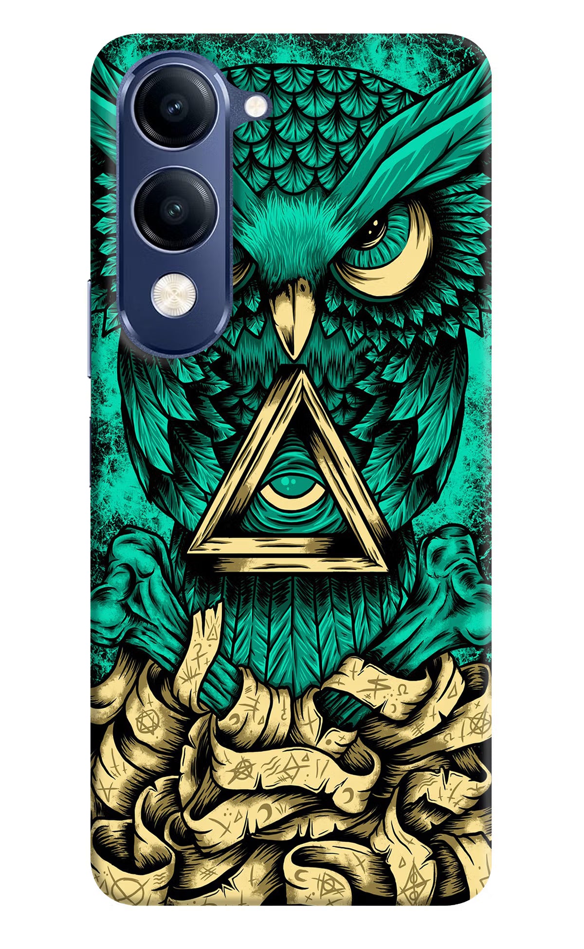 Green Owl Vivo V40 Lite Hard Case Back Cover by Casekaro