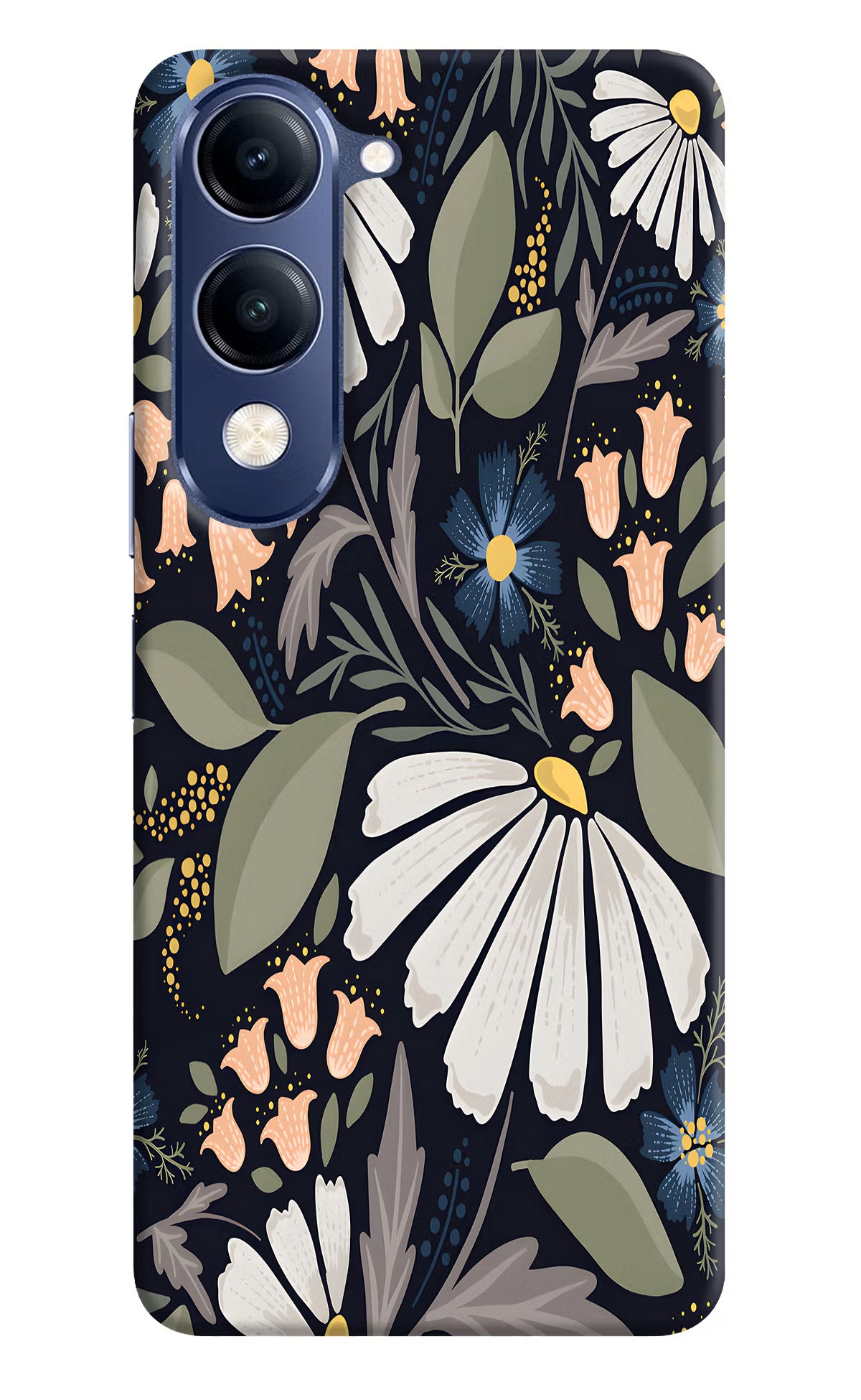 Flowers Art Vivo V40 Lite Hard Case Back Cover by Casekaro