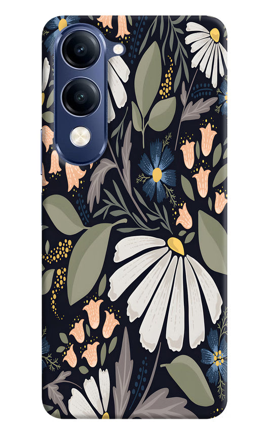 Flowers Art Vivo V40 Lite Hard Case Back Cover by Casekaro