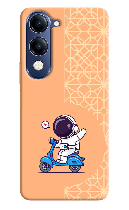 Cute Astronaut Riding Vivo V40 Lite Hard Case Back Cover by Casekaro