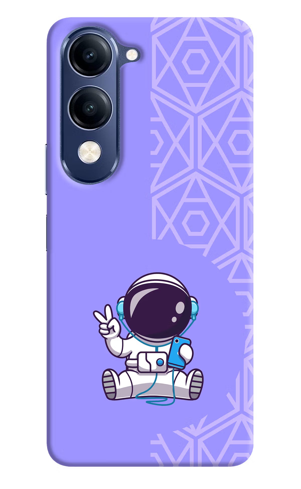 Cute Astronaut Chilling Vivo V40 Lite Hard Case Back Cover by Casekaro