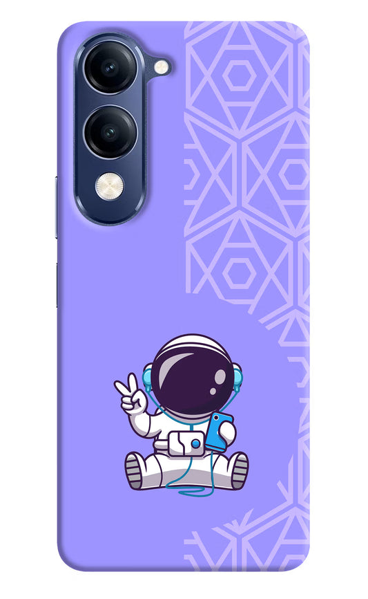 Cute Astronaut Chilling Vivo V40 Lite Hard Case Back Cover by Casekaro
