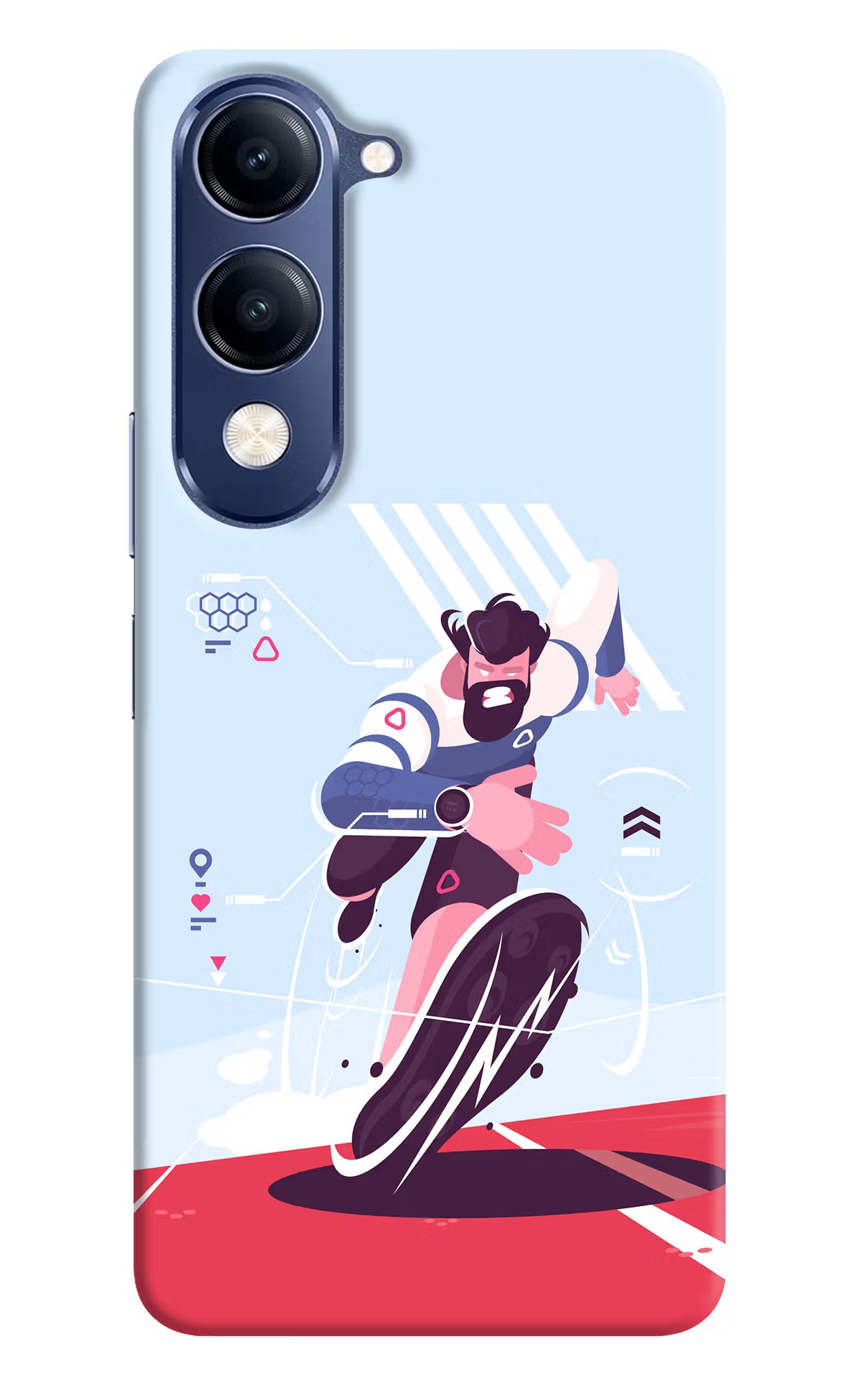 Run Pro Vivo V40 Lite Hard Case Back Cover by Casekaro