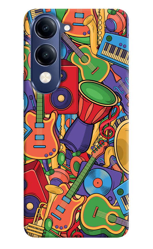 Music Instrument Doodle Vivo V40 Lite Hard Case Back Cover by Casekaro