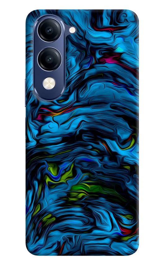 Dark Blue Abstract Vivo V40 Lite Hard Case Back Cover by Casekaro