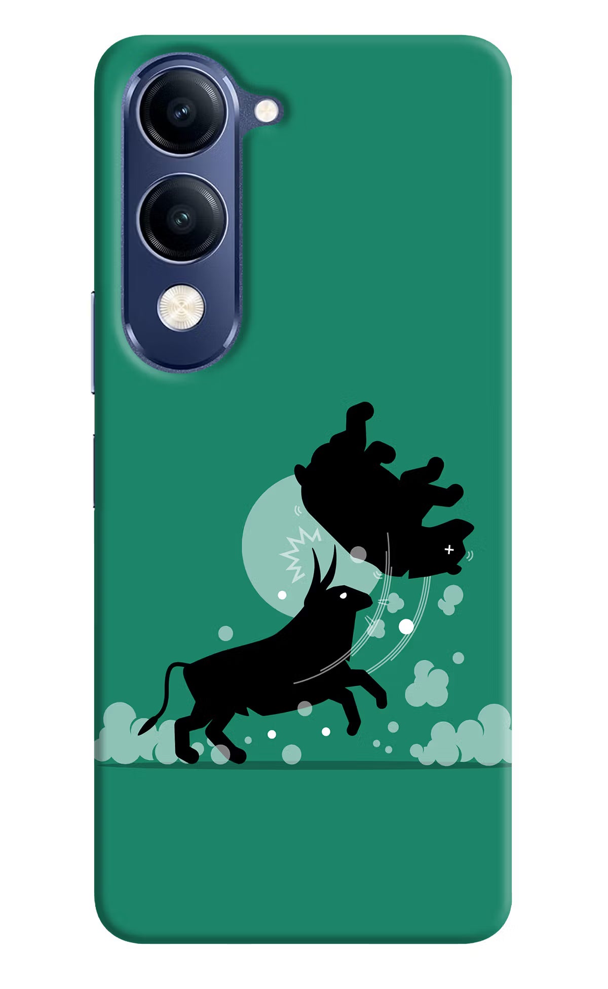 Bull Conqueror Vivo V40 Lite Hard Case Back Cover by Casekaro