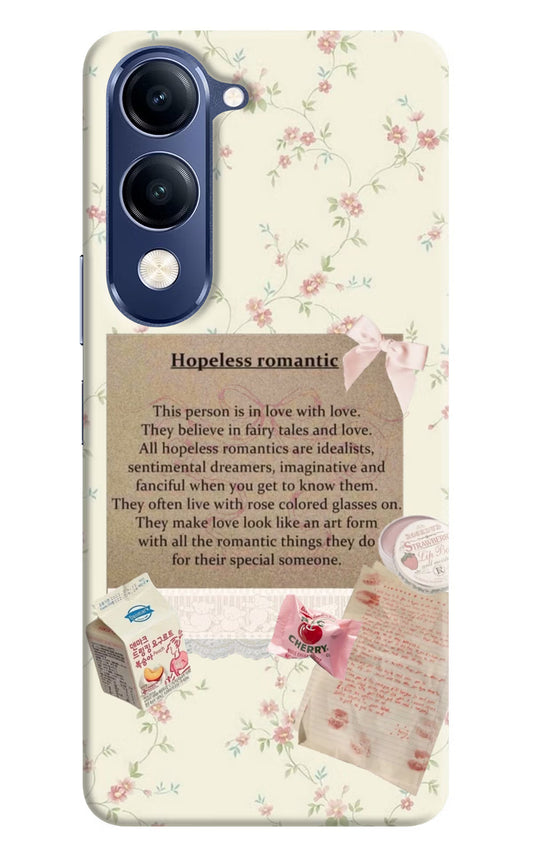 Hopeless Romantic Vivo V40 Lite Hard Case Back Cover by Casekaro