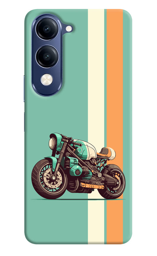 Striped Moto Drift Vivo V40 Lite Hard Case Back Cover by Casekaro