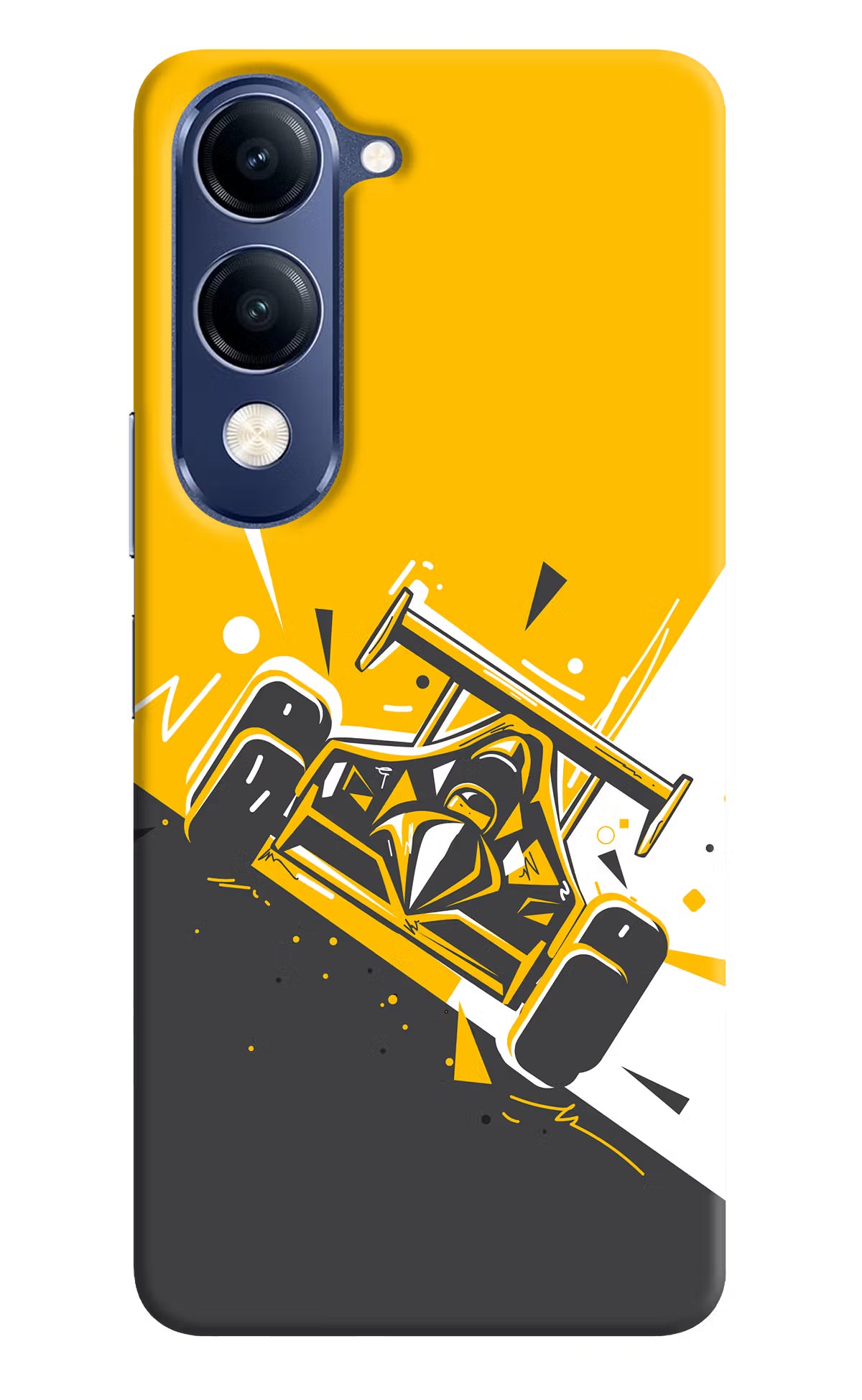 Track King Vivo V40 Lite Hard Case Back Cover by Casekaro