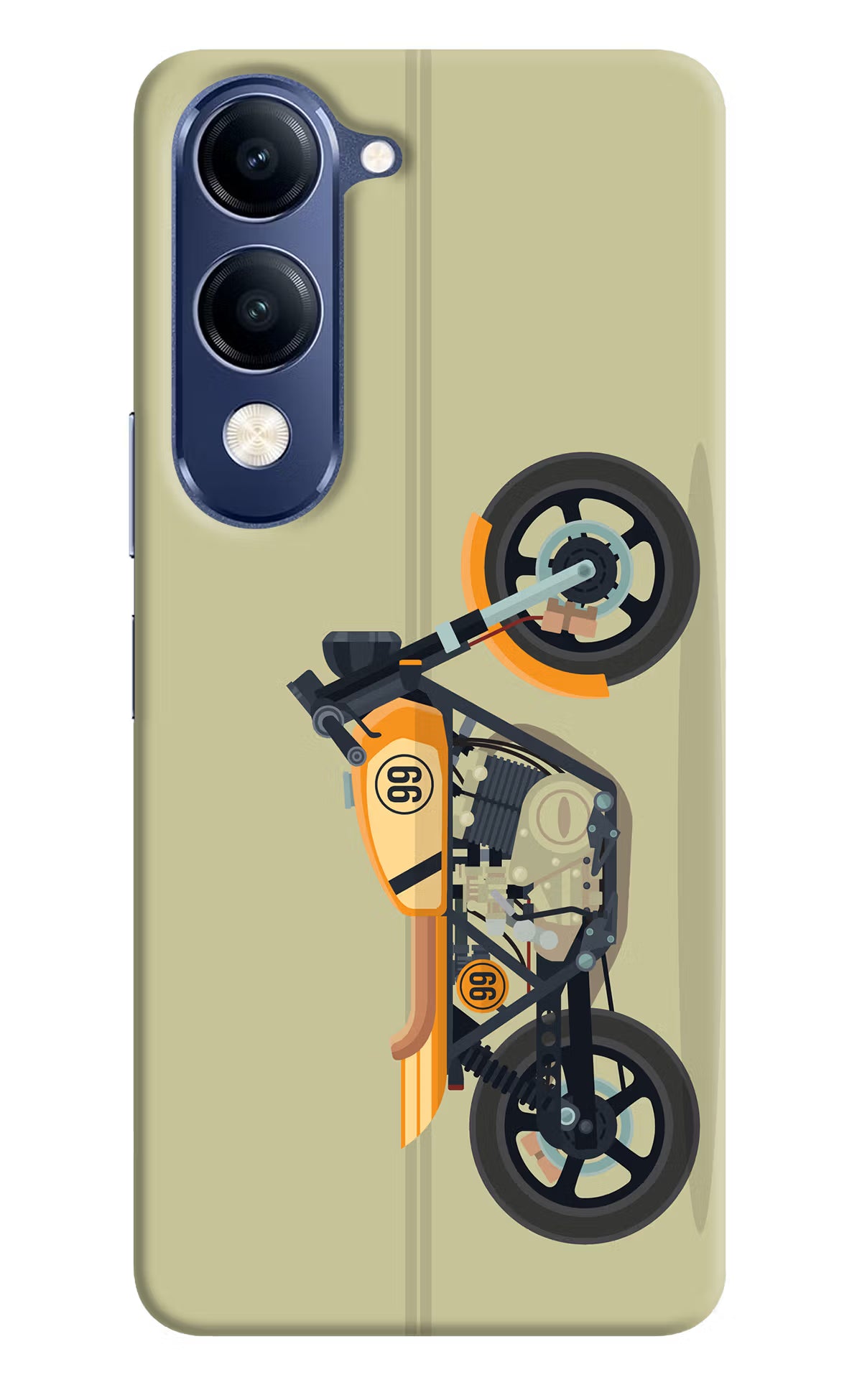Vertical Speedster Vivo V40 Lite Hard Case Back Cover by Casekaro