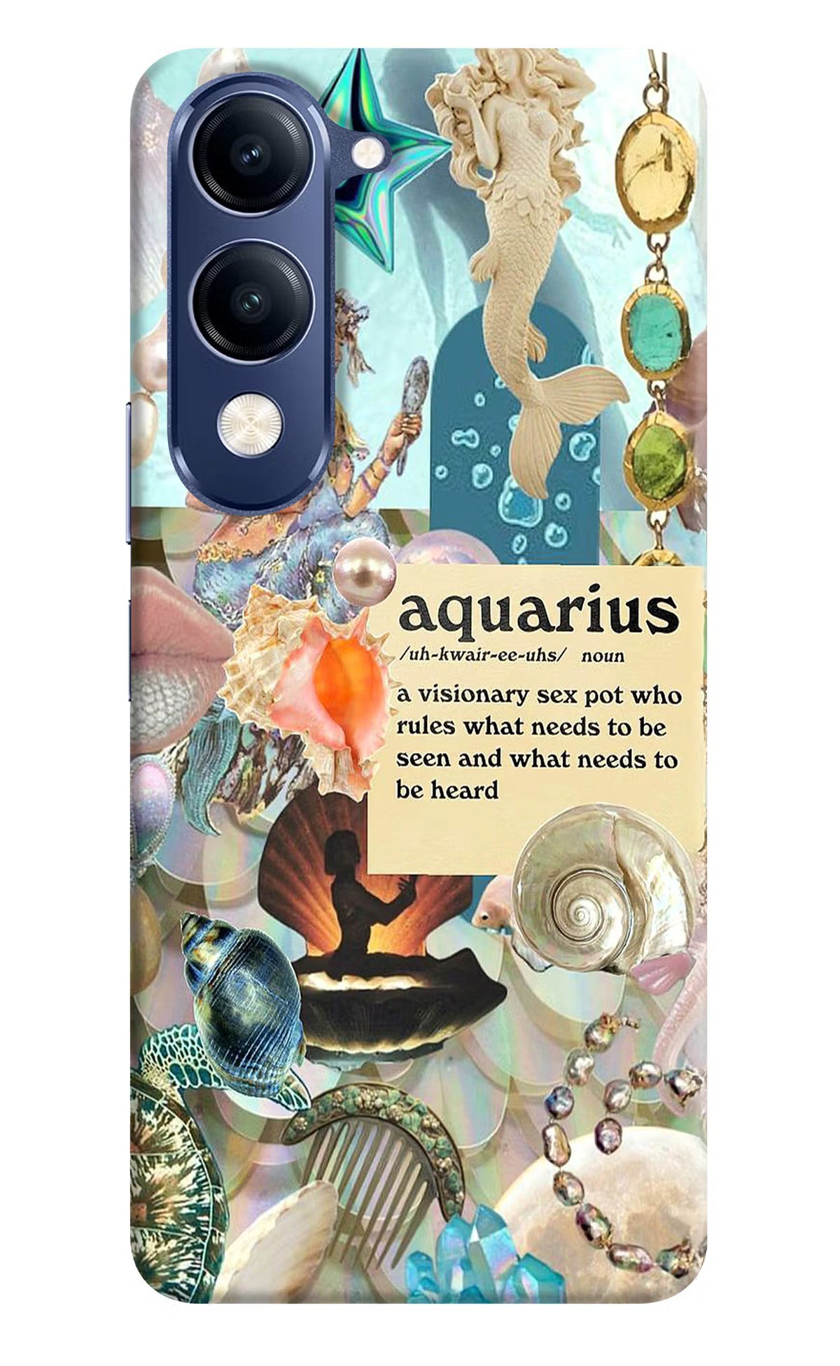 Aquarius Zodiac Vivo V40 Lite Hard Case Back Cover by Casekaro