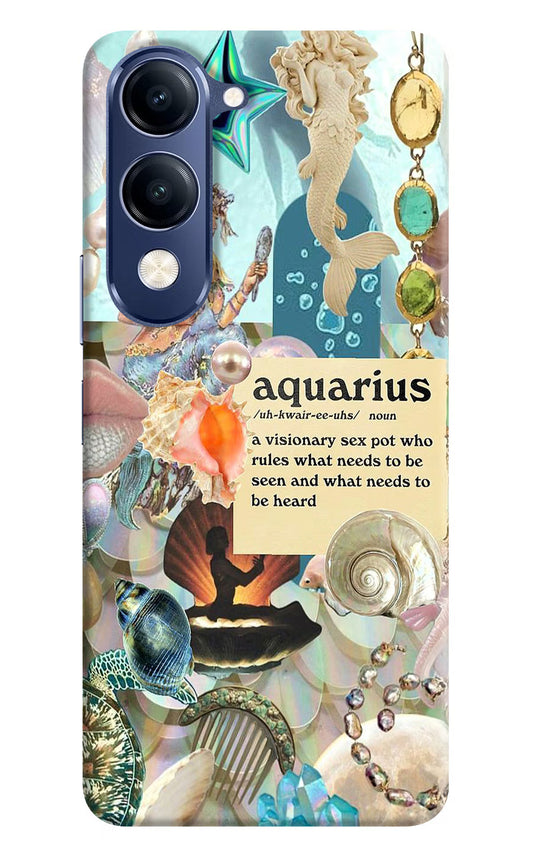 Aquarius Zodiac Vivo V40 Lite Hard Case Back Cover by Casekaro