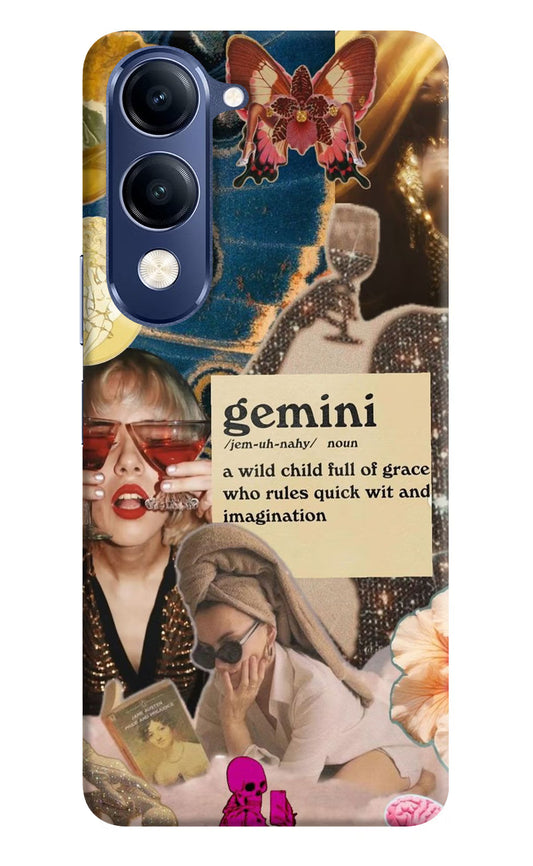 Gemini Zodiac Vivo V40 Lite Hard Case Back Cover by Casekaro