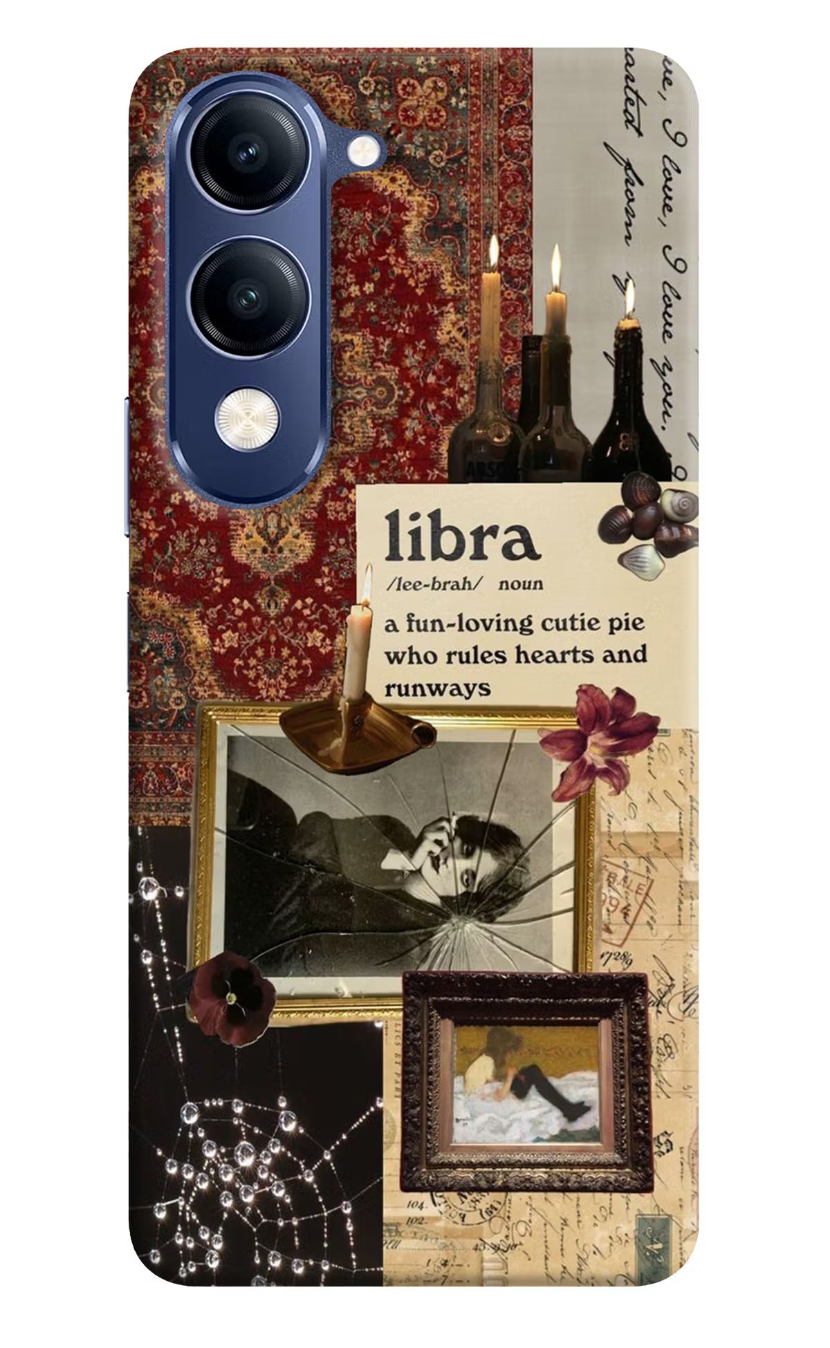 Libra Zodiac Vivo V40 Lite Hard Case Back Cover by Casekaro