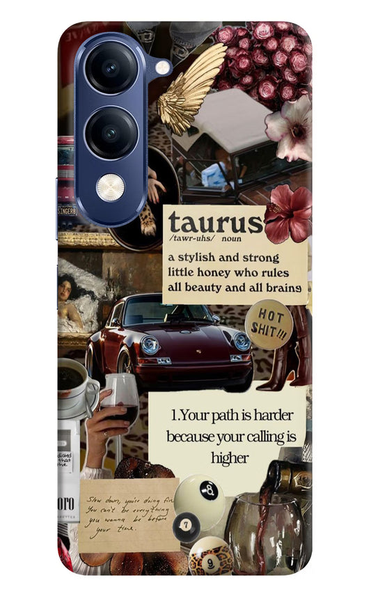 Taurus Zodiac Vivo V40 Lite Hard Case Back Cover by Casekaro