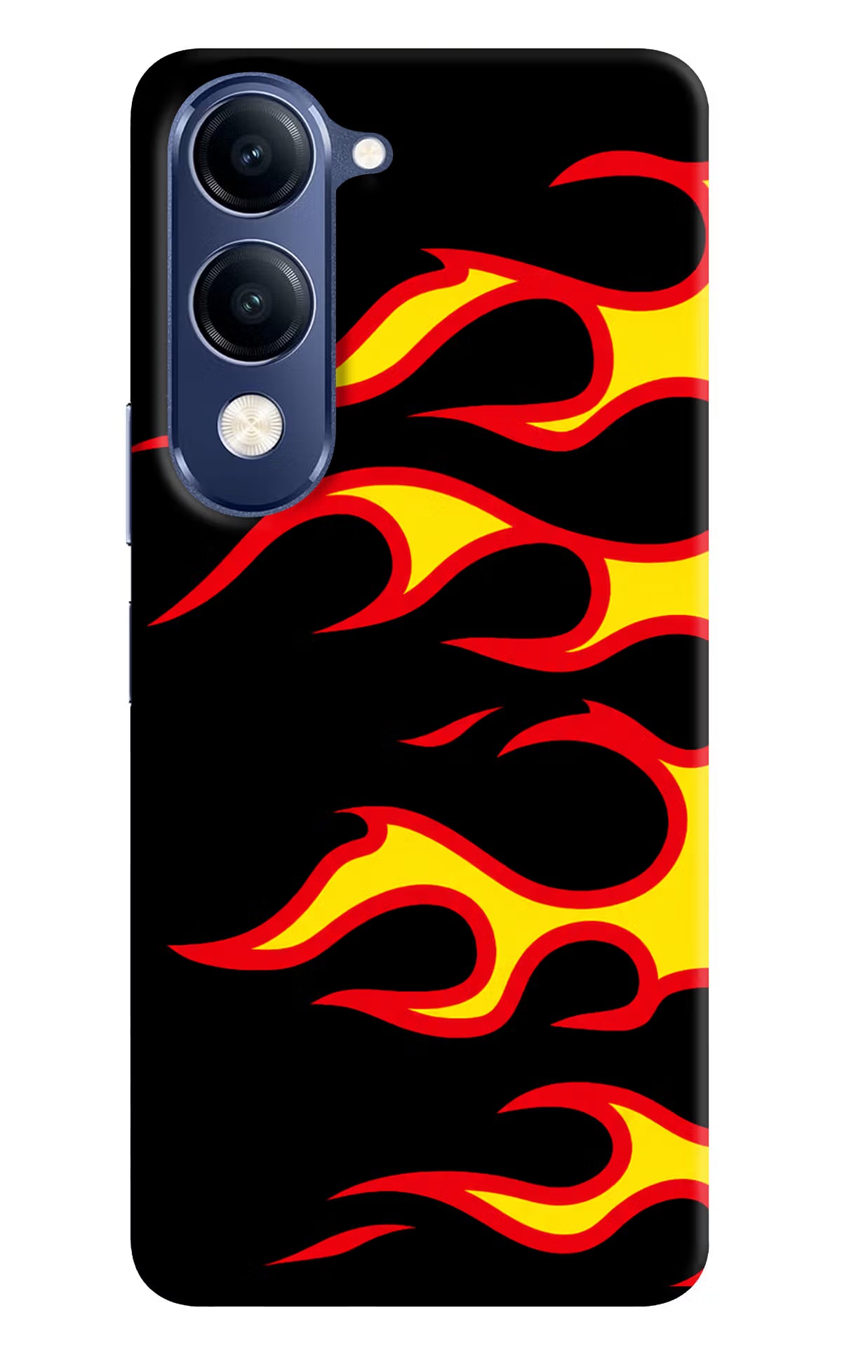 Side Sweep Flames Vivo V40 Lite Hard Case Back Cover by Casekaro