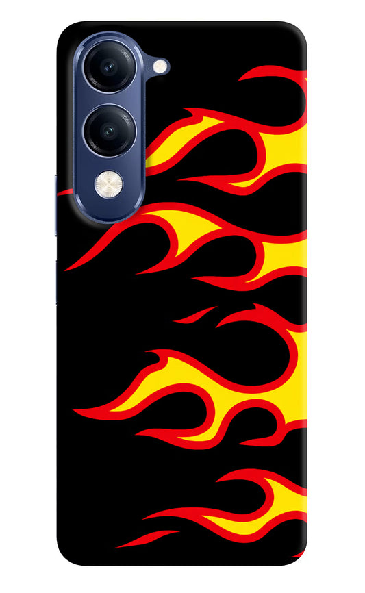 Side Sweep Flames Vivo V40 Lite Hard Case Back Cover by Casekaro