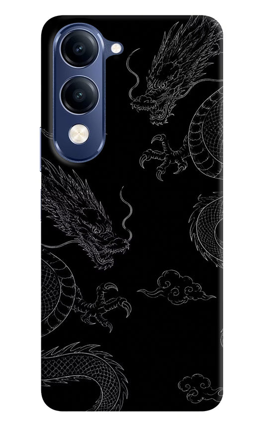 Twin Dragons Vivo V40 Lite Hard Case Back Cover by Casekaro