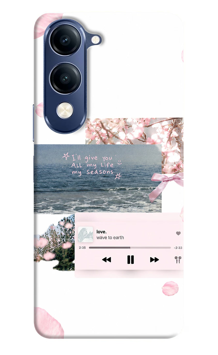 Wave to earth Vivo V40 Lite Back Cover, Hard case