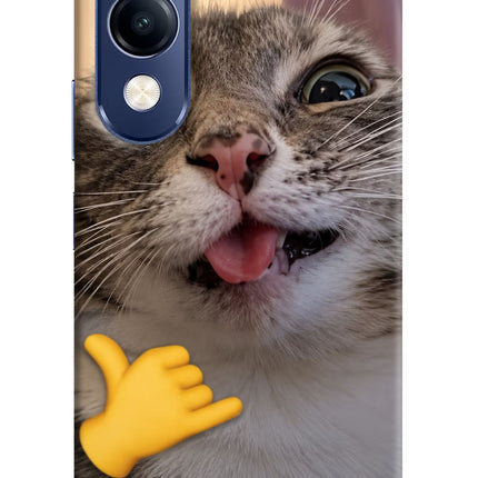 Silly Cat Call Vivo V40 Lite Hard Case Back Cover by Casekaro