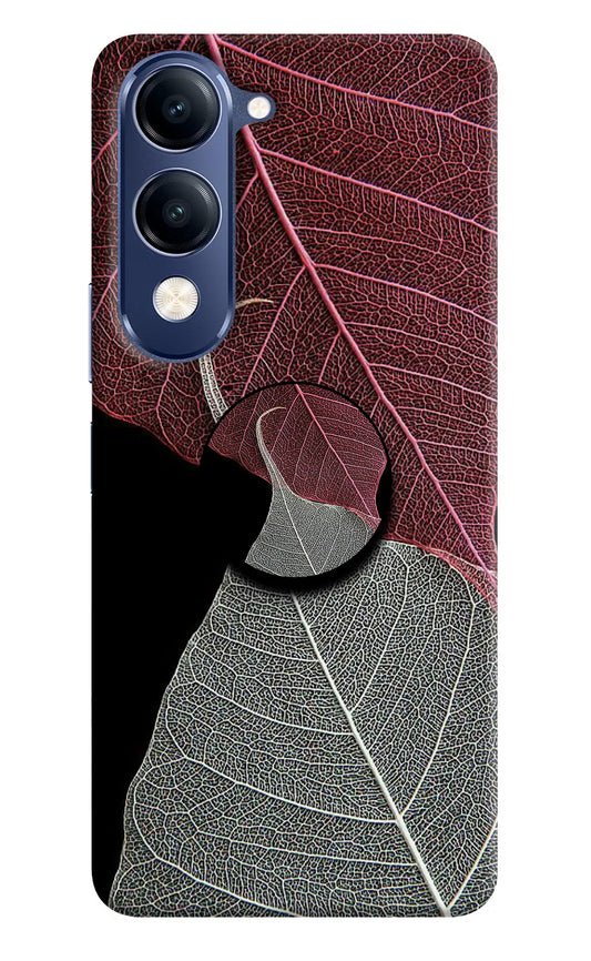 Leaf Pattern Vivo V40 Lite Pop Case by Casekaro