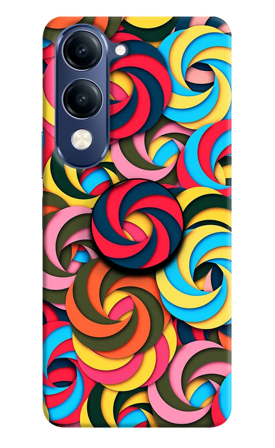 Spiral Pattern Vivo V40 Lite Pop Case, Hard case