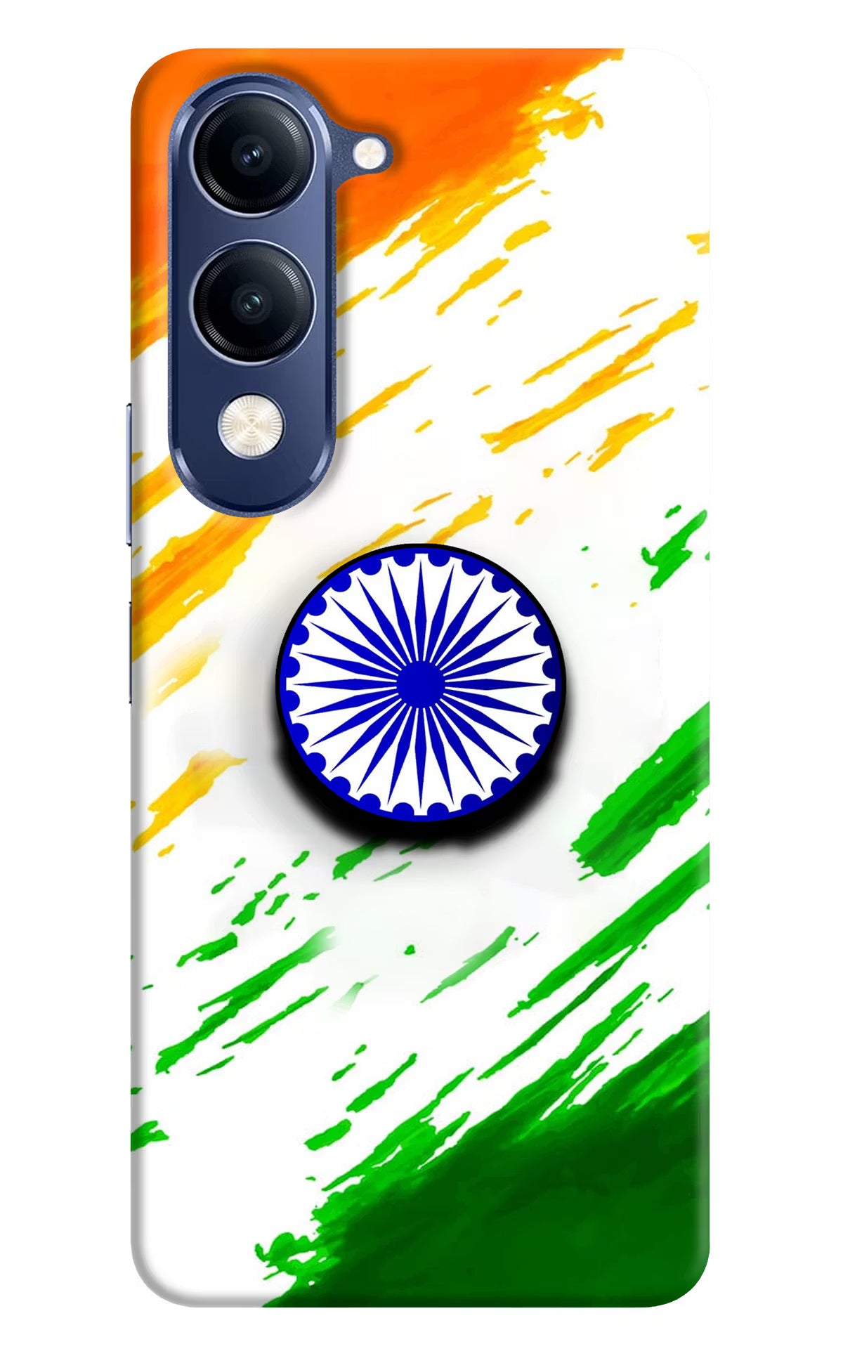 Indian Flag Ashoka Chakra Vivo V40 Lite Pop Case by Casekaro