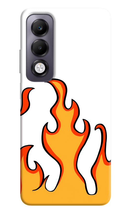 Fired Up – White Oppo K13x Hard Case Back Cover by Casekaro
