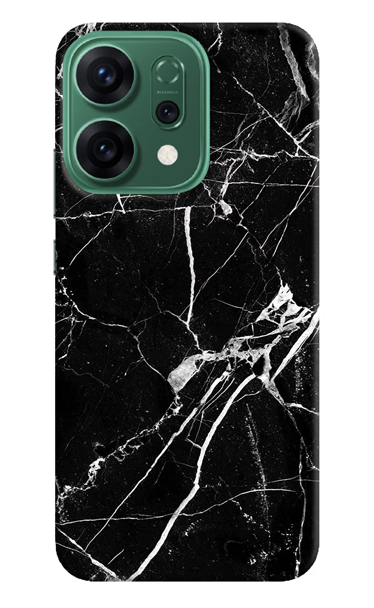 Black Marble Pattern Oppo Reno14 5G Hard Case Back Cover by Casekaro