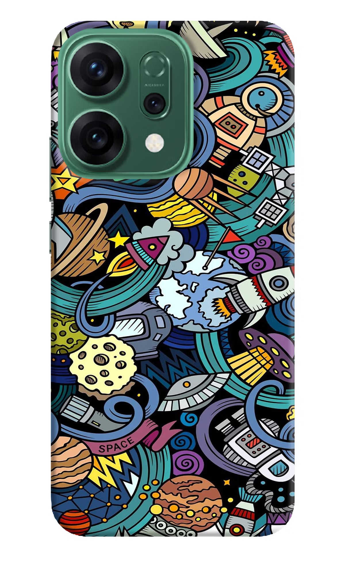 Space Abstract Oppo Reno14 5G Hard Case Back Cover by Casekaro