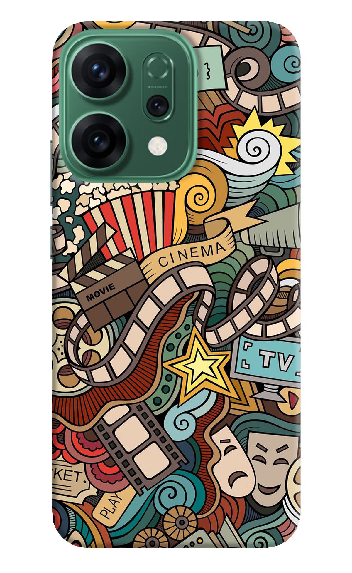 Cinema Abstract Oppo Reno14 5G Hard Case Back Cover by Casekaro
