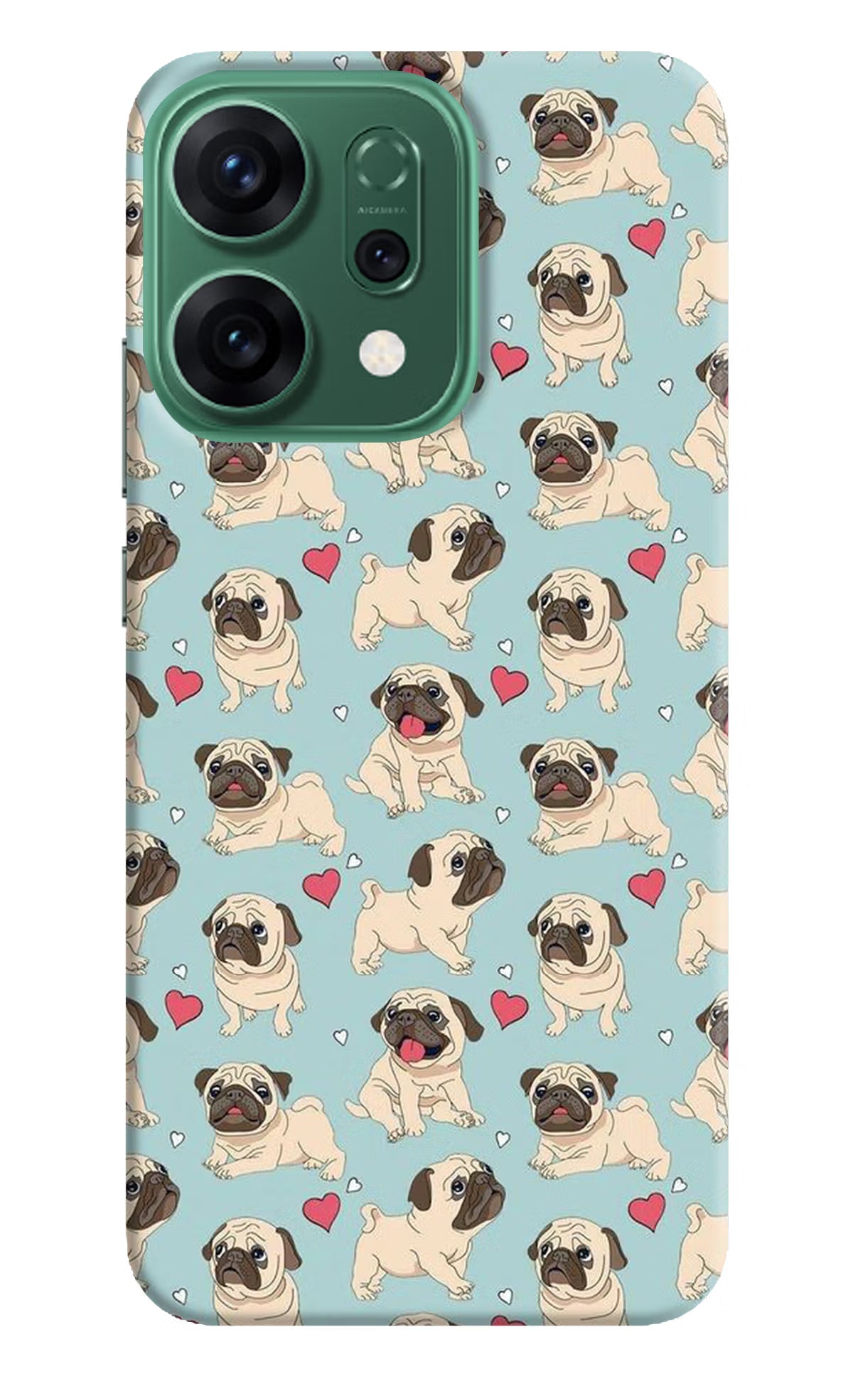 Pug Dog Oppo Reno14 5G Hard Case Back Cover by Casekaro