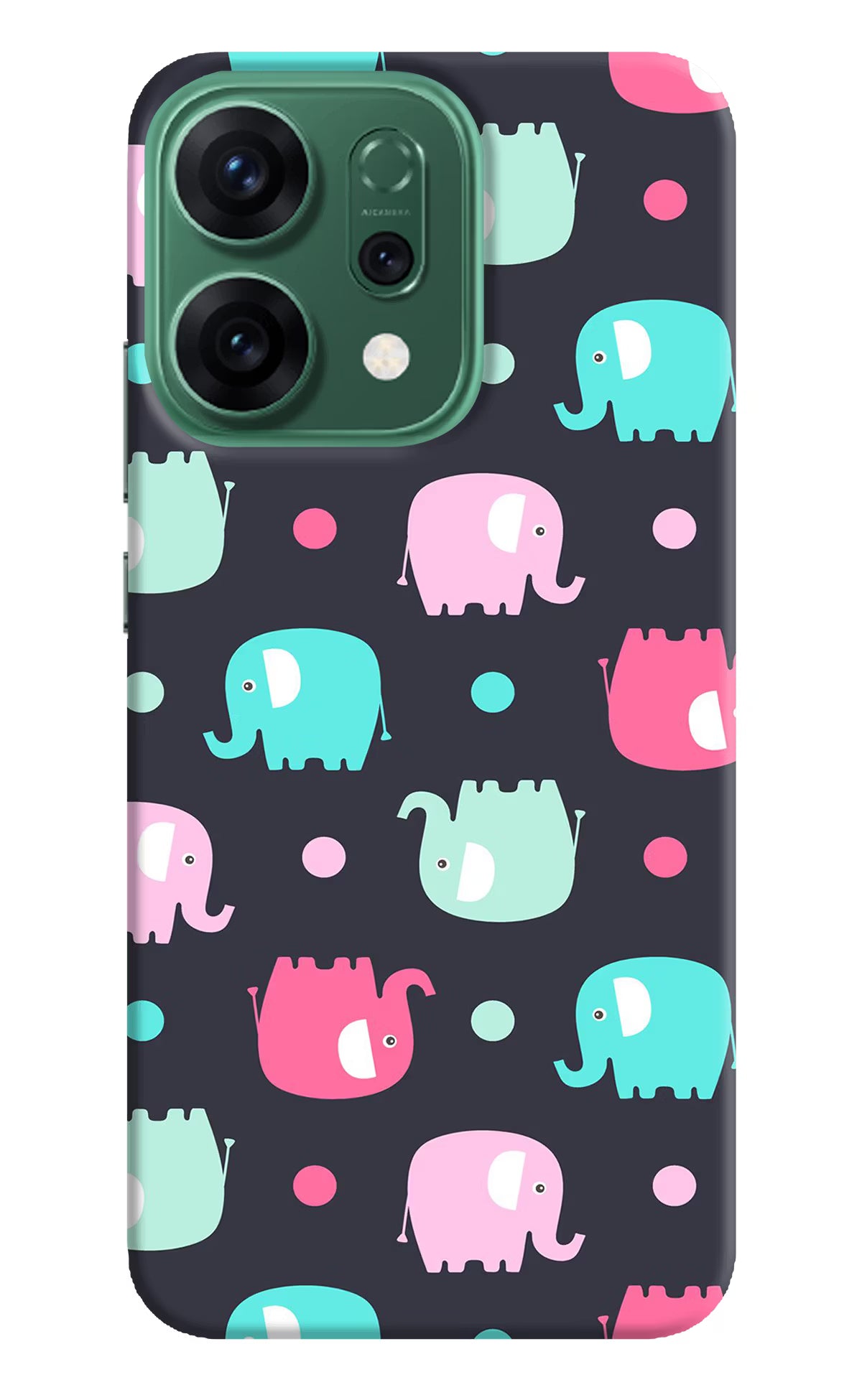 Elephants Oppo Reno14 5G Hard Case Back Cover by Casekaro