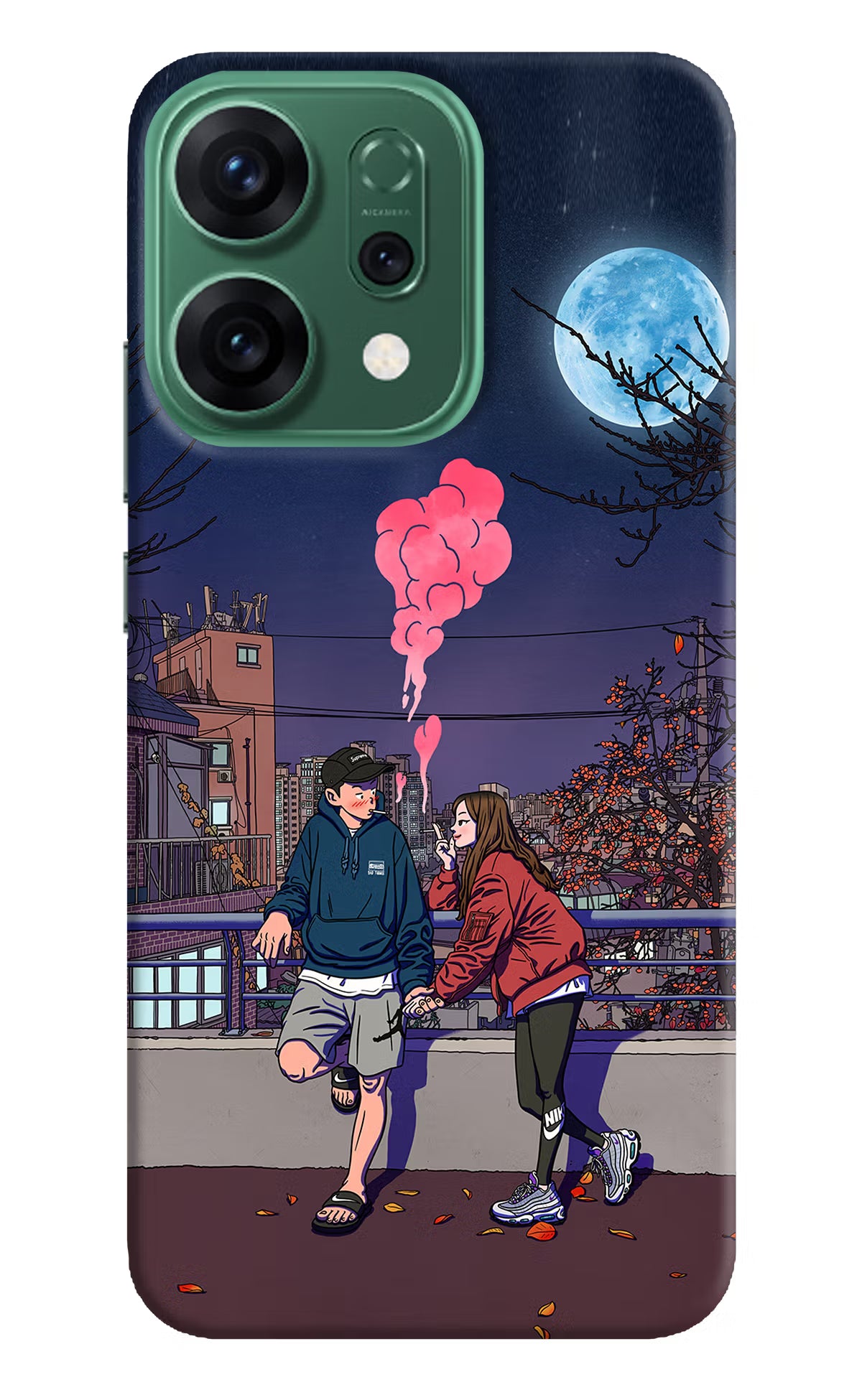 Chilling Couple Oppo Reno14 5G Hard Case Back Cover by Casekaro