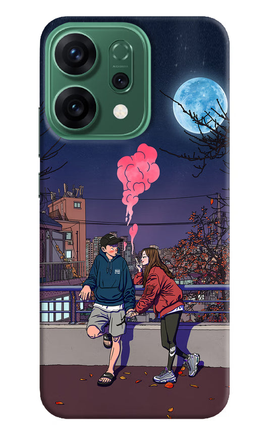 Chilling Couple Oppo Reno14 5G Hard Case Back Cover by Casekaro
