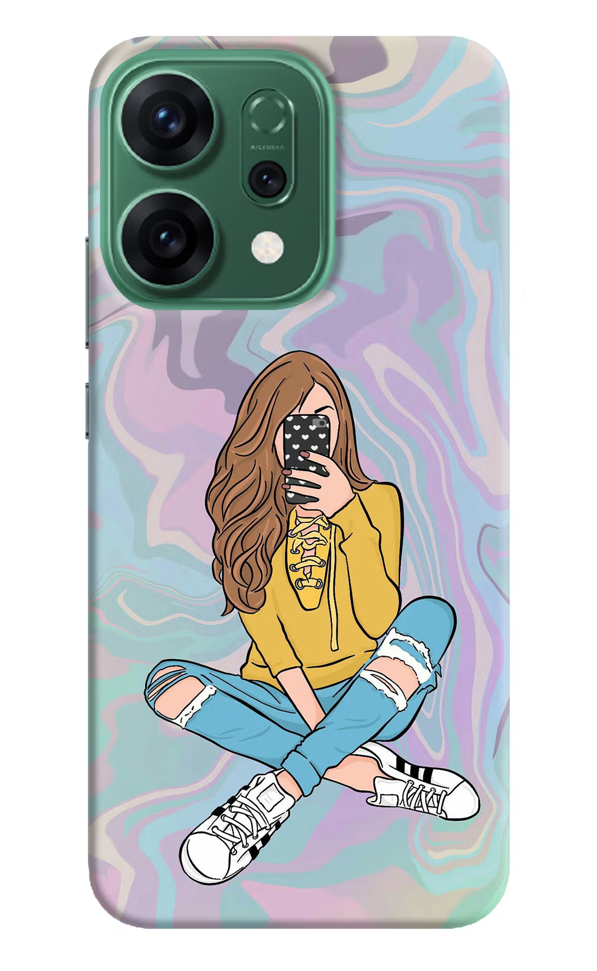 Selfie Girl Oppo Reno14 5G Hard Case Back Cover by Casekaro