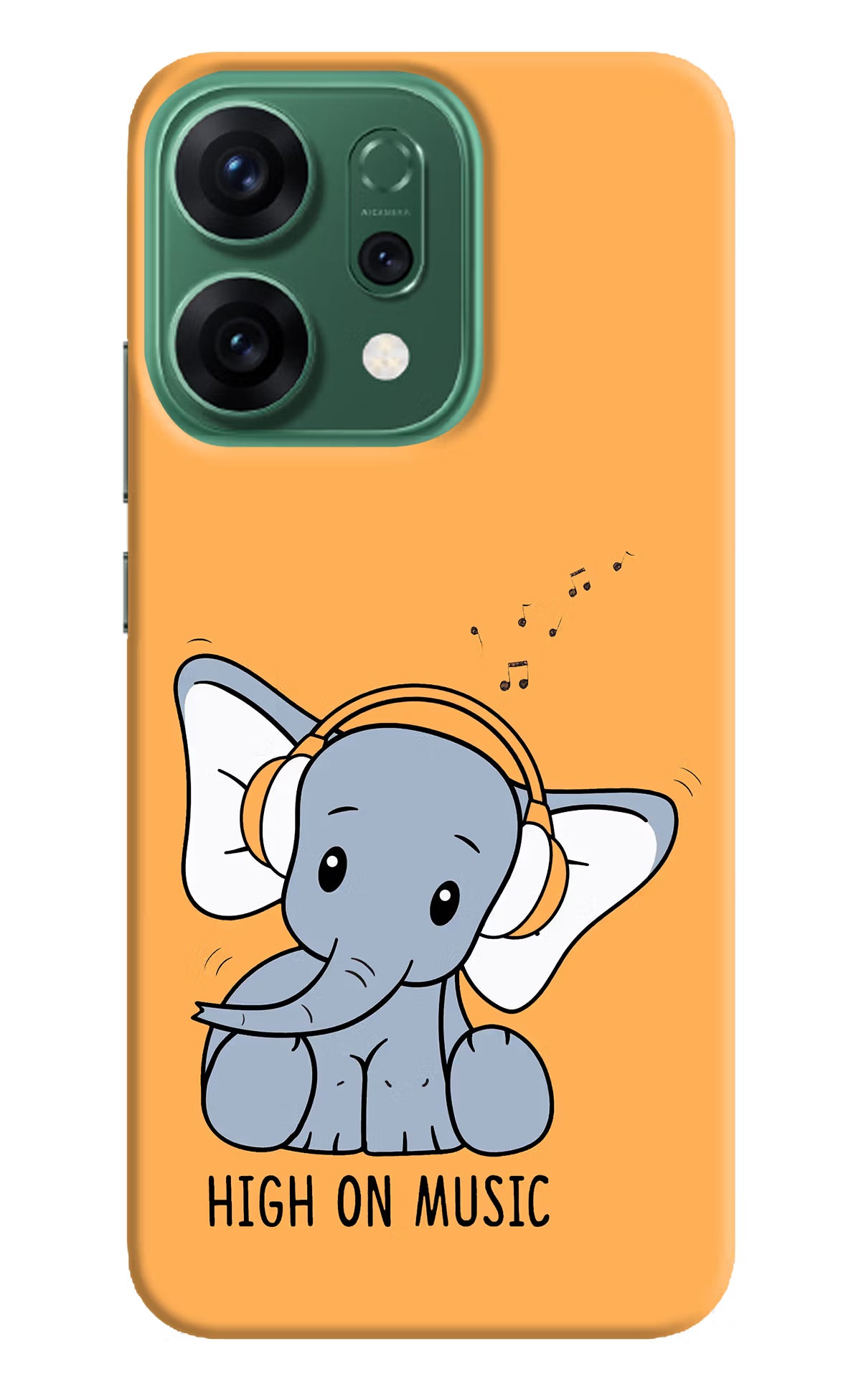 High On Music Oppo Reno14 5G Hard Case Back Cover by Casekaro