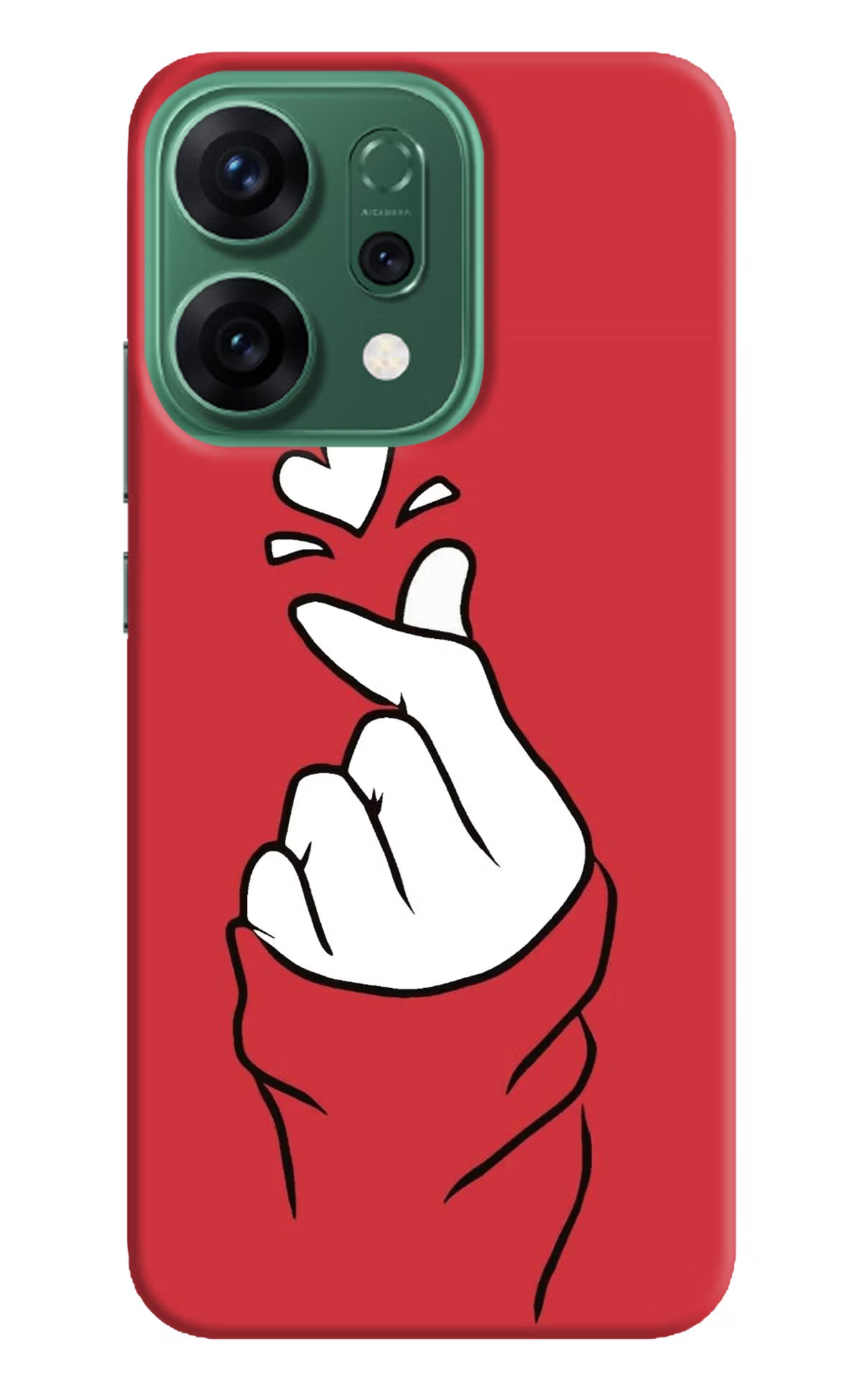 Korean Love Sign Oppo Reno14 5G Hard Case Back Cover by Casekaro