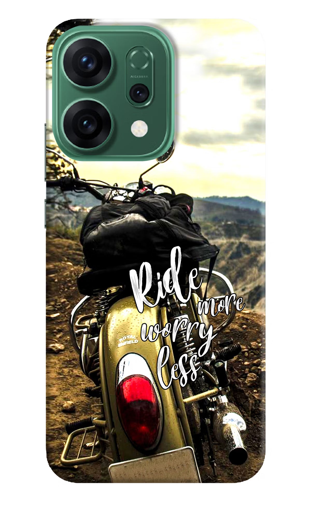 Ride More Worry Less Oppo Reno14 5G Hard Case Back Cover by Casekaro