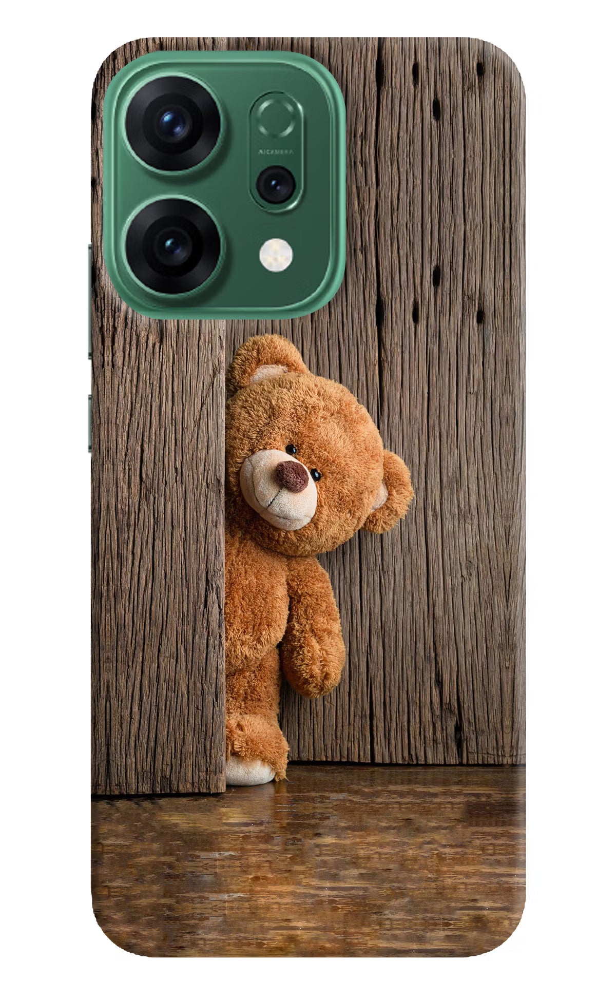 Teddy Wooden Oppo Reno14 5G Hard Case Back Cover by Casekaro