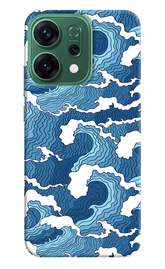 Blue Waves Oppo Reno14 5G Hard Case Back Cover by Casekaro
