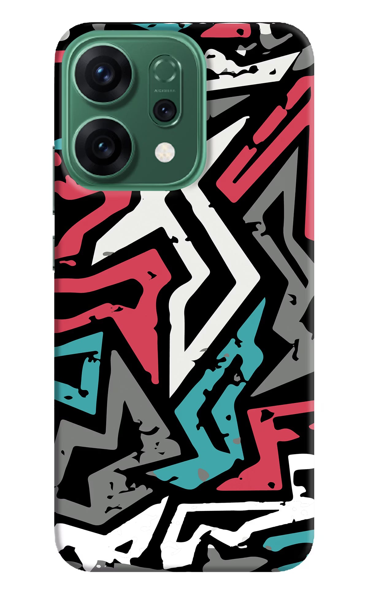 Geometric Graffiti Oppo Reno14 5G Hard Case Back Cover by Casekaro